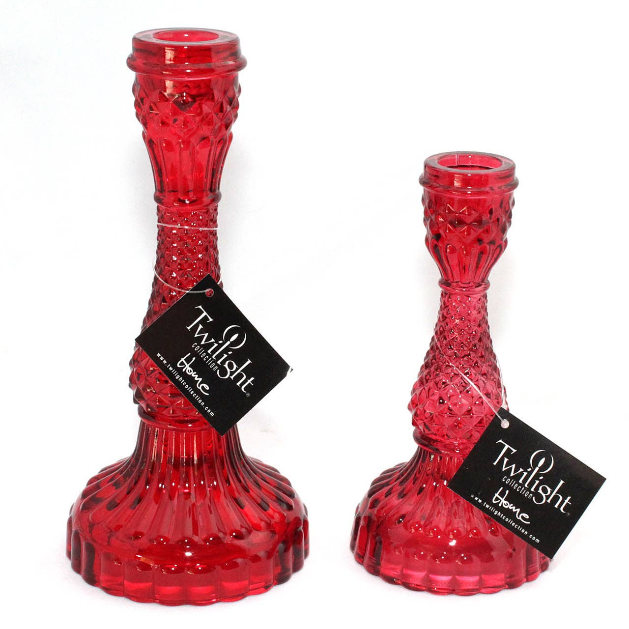 6" Red Bella Candle Holder