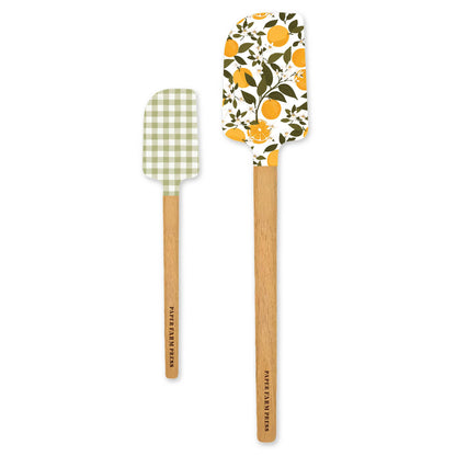 Orange Orchard Silicone Kitchen Spatulas - Set of 2
