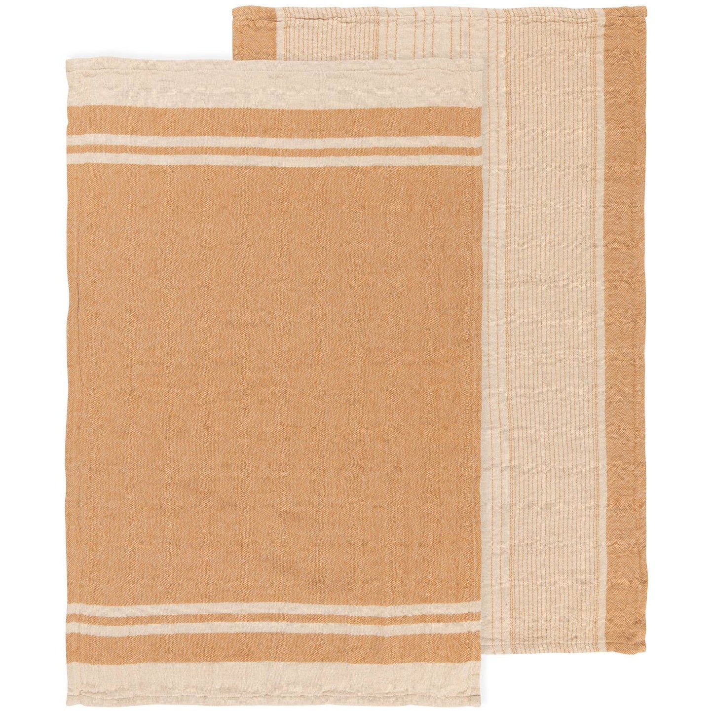 Linea Ochre Woven Dishtowels Set of 2