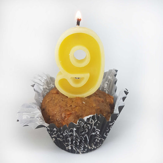 #9 Beeswax Birthday Candle