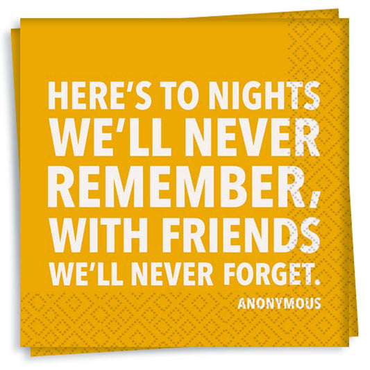 Remember Cocktail Napkin