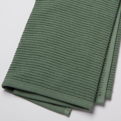 Ripple Elm Green Turkish Cotton Dishtowel