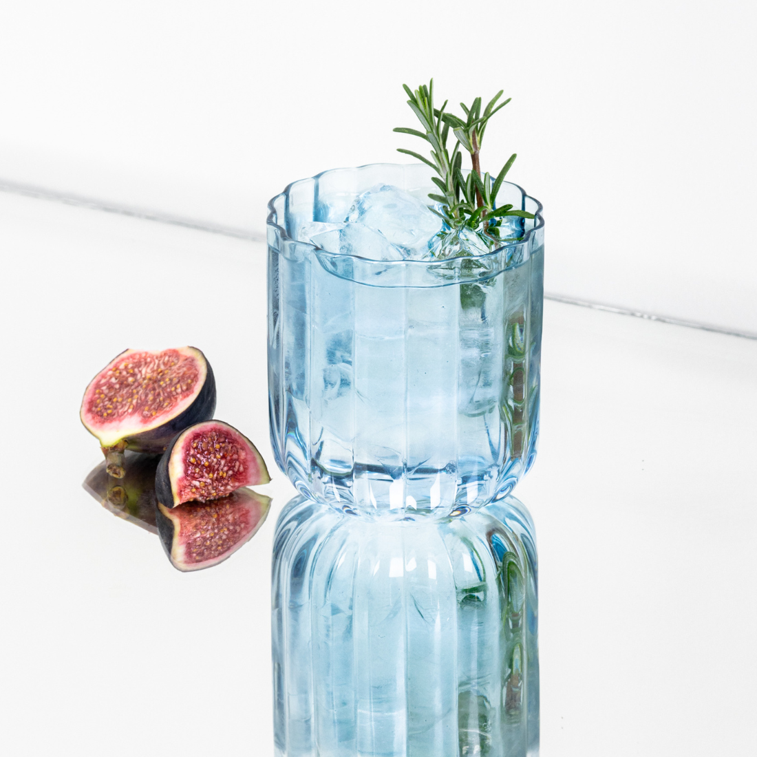 Blue Tumbler Gaia Drinking Glass