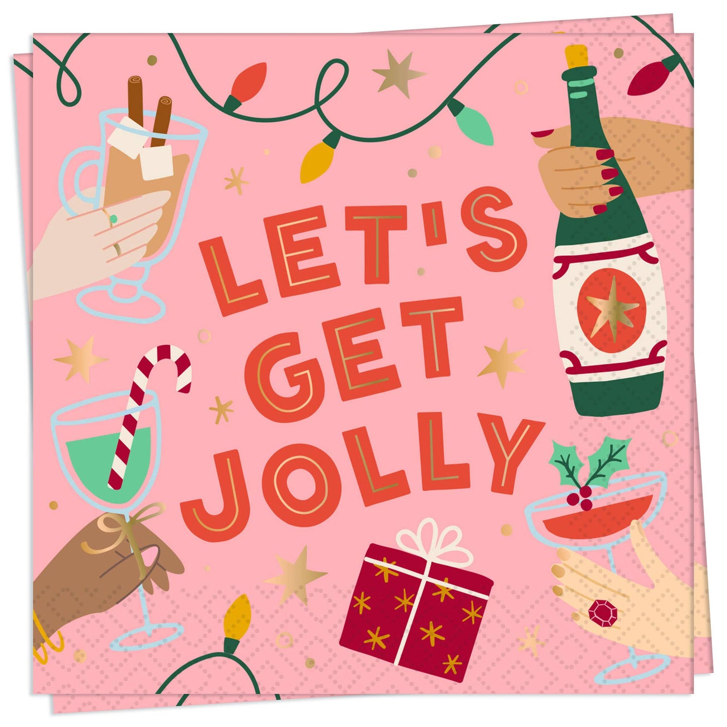 Get Jolly Cocktail Napkin