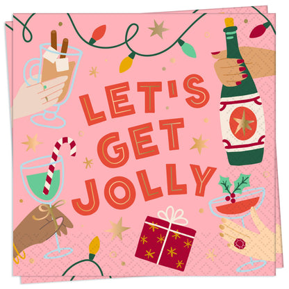 Get Jolly Cocktail Napkin