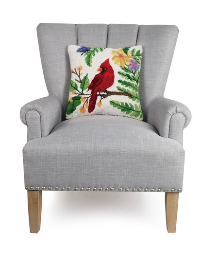 Cardinal Wool Hook Pillow