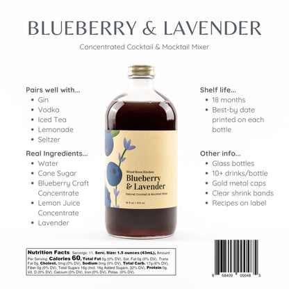 Blueberry and Lavender Mixer, 16 fl oz