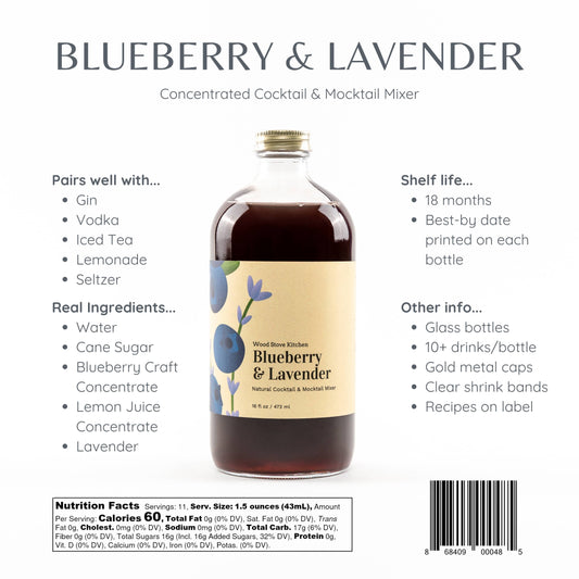 Blueberry and Lavender Mixer, 16 fl oz
