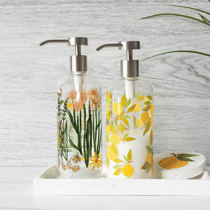 Lemons Glass Soap Pump