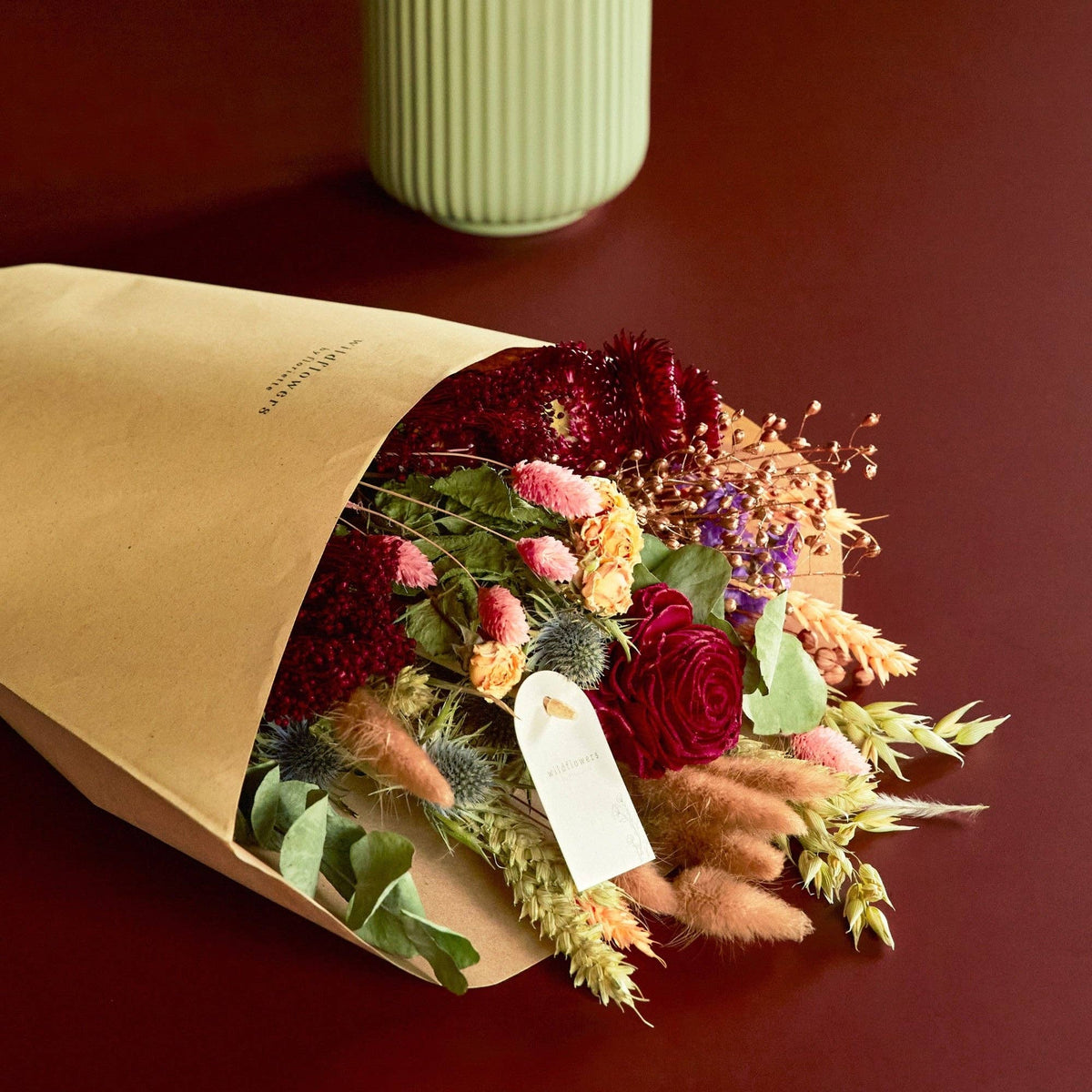 Bordeaux Fields—Medium Dried Flower Bouquet