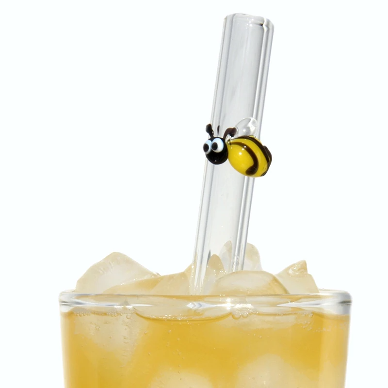 Bee—Reusable Glass Drinking Straws