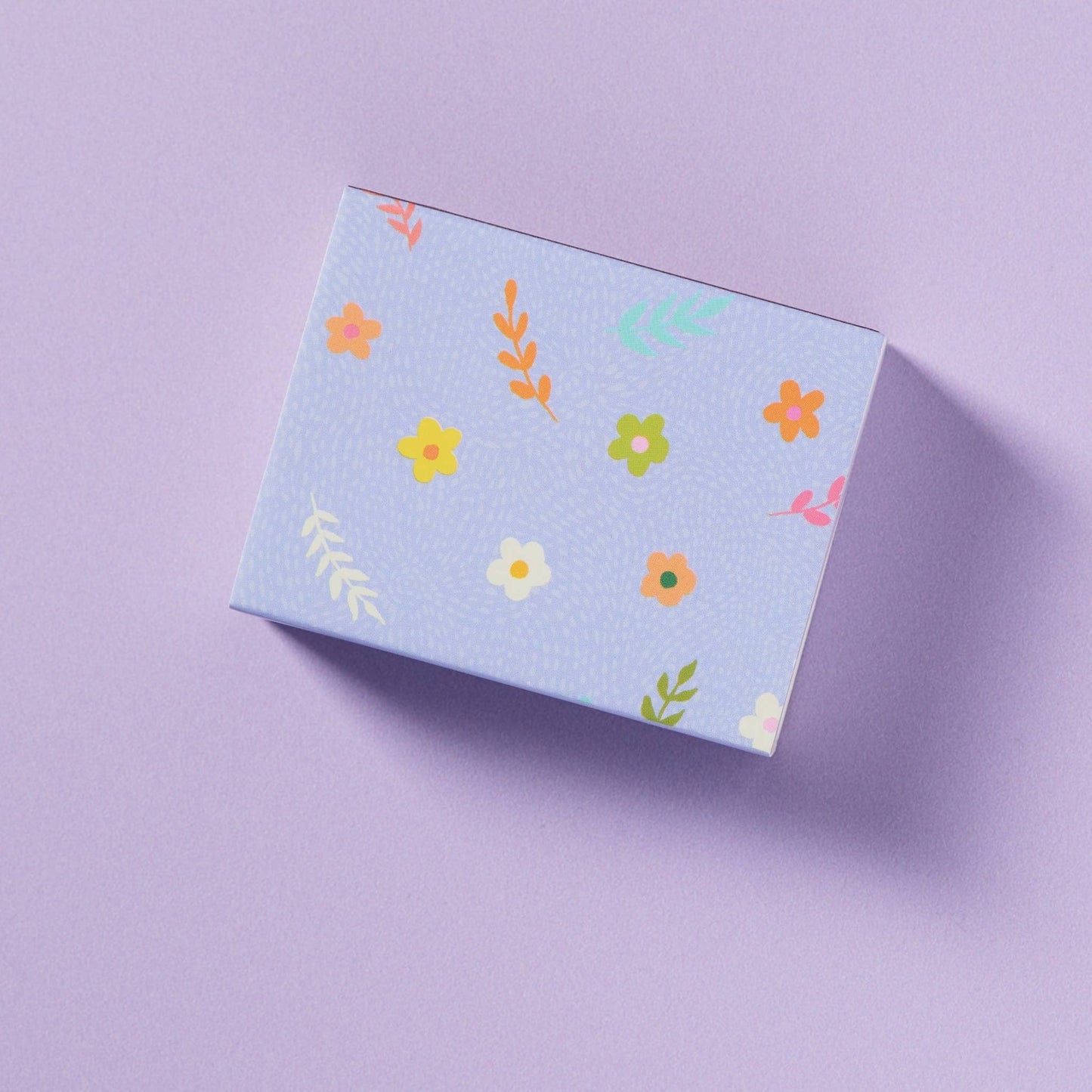 Lavender Blossom Matchbox with Colorful Matchsticks