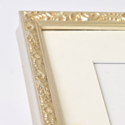 Water Gilded Bright Silver Finish On Ornate Motif—11X14