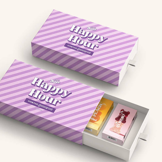 Happy Hour Cocktail Flavored Gummy Gift Box—Alcohol-Free