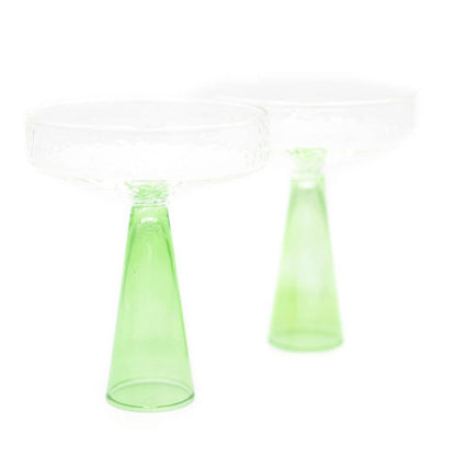 Green Claude Coupe—Set of 2