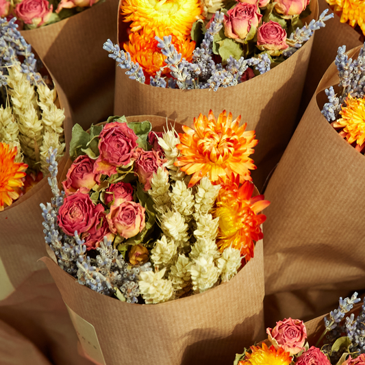 Sunset Harmony Dried Floral Market Bouquet