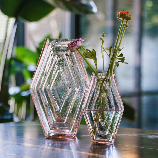 Pink Recycled glass Vase—Large