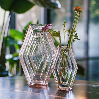 Pink Recycled Glass Vase, Small