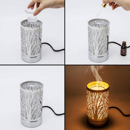 Silver Cardinals Touch Lamp Wax Warmer & Oil Burner
