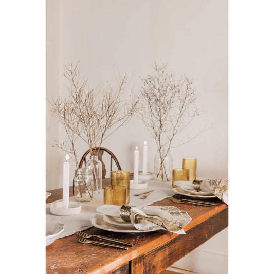 Amber Fluted Tumblers