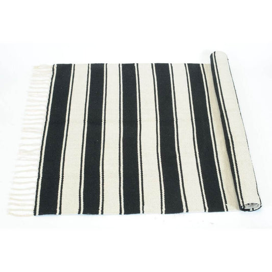 BW Striped Cotton Rug