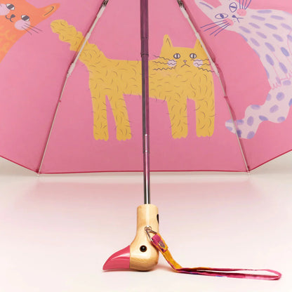 Eco-friendly Compact Duck Umbrella—Cats