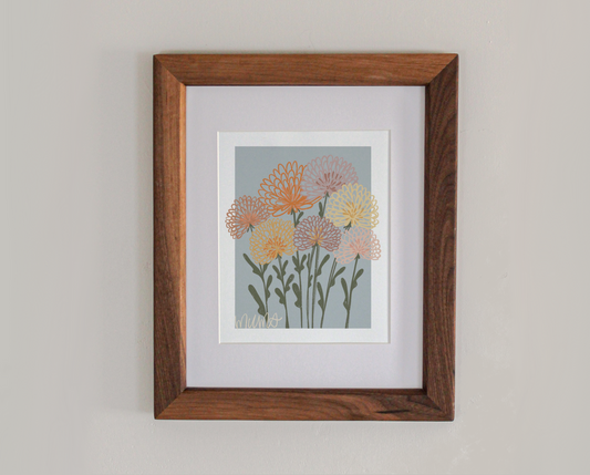 Mums in Bloom Print