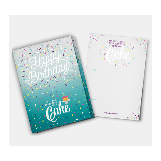 Happy Birthday! Teal Insta-Cake Card