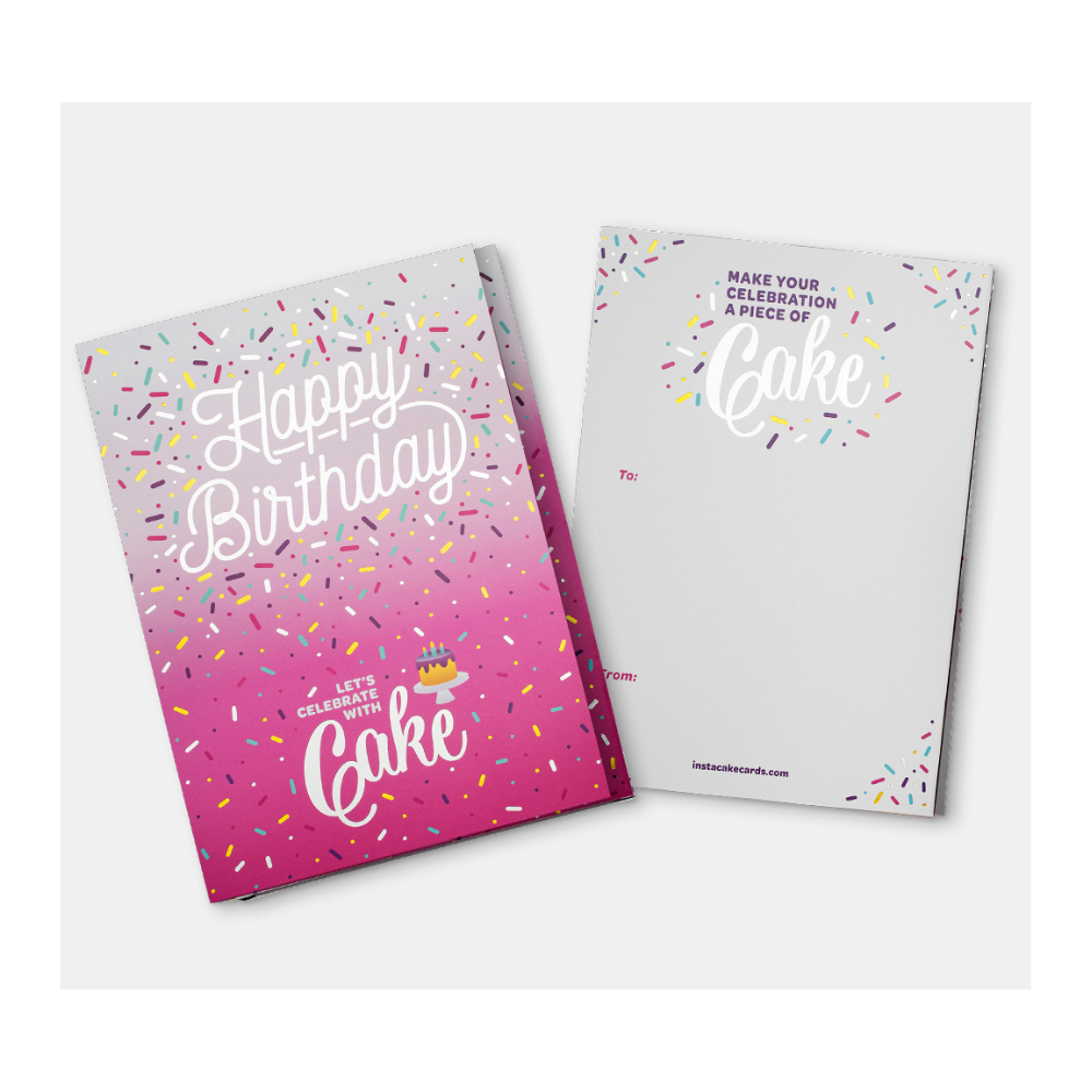 Happy Birthday! Pink Insta-Cake Card