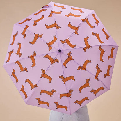 Dachshund Lilac Eco-friendly Compact Duck Umbrella