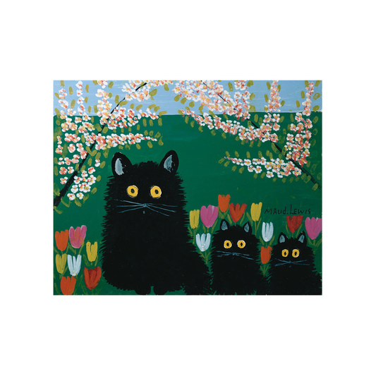 Three Black Cats—Maud Lewis Print