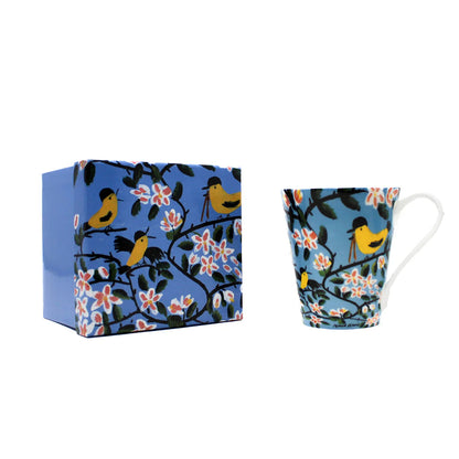 Maud Lewis Yellow Birds Bone China Mugs