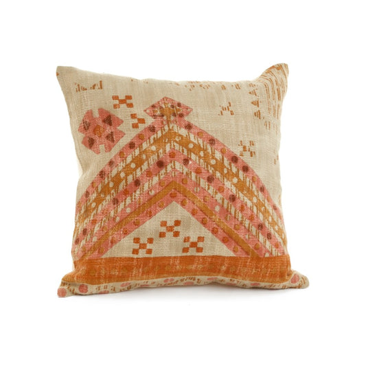 Boho Chic Multi-Coloured Throw Pillow