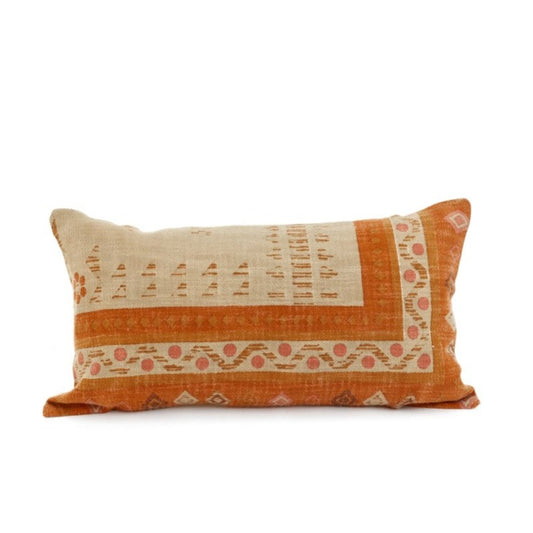 Boho Chic Multi-Coloured Lumbar Pillow