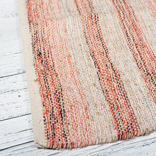 Multi-coloured Woven Cotton Rug