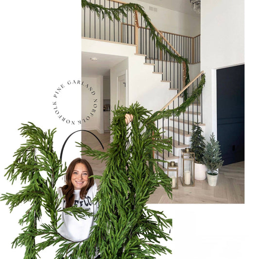 Norfolk Pine Faux Garland Real Touch—15ft