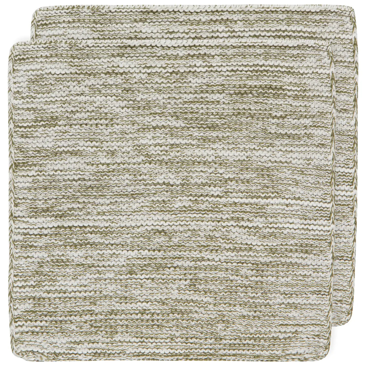 Olive Knit Dishcloths Set of 2