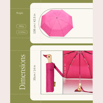 Eco-friendly Compact Duck Umbrella—Solid Colours