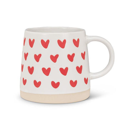Red Heart Stoneware Mug – 14 oz