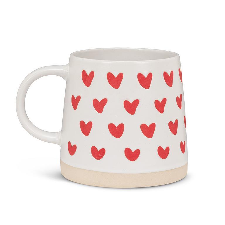 Red Heart Stoneware Mug – 14 oz