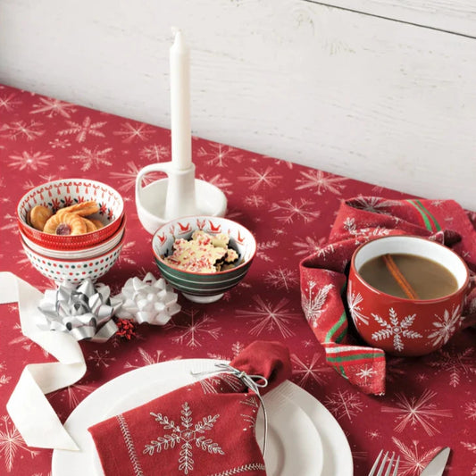 Snowflakes Tablecloth—60 x 90 Inches