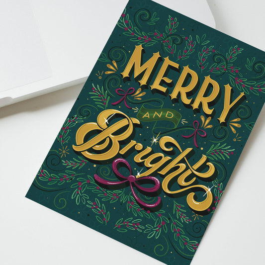 Merry & Bright—Greeting Card