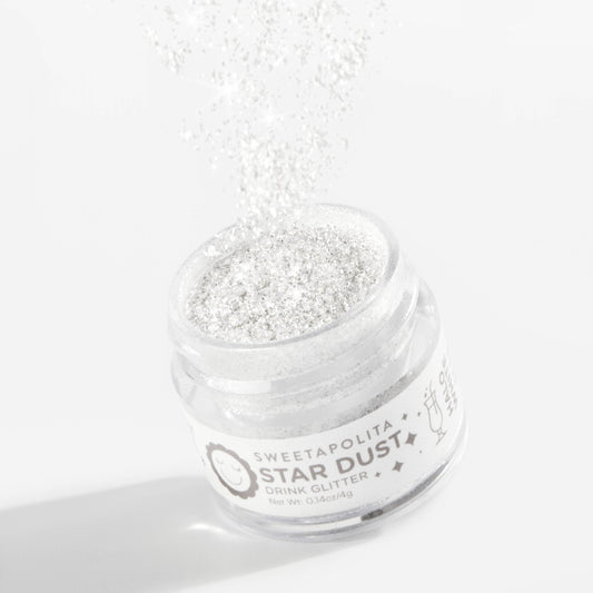 Halo White Edible Dessert + Drink Glitter—4g jar
