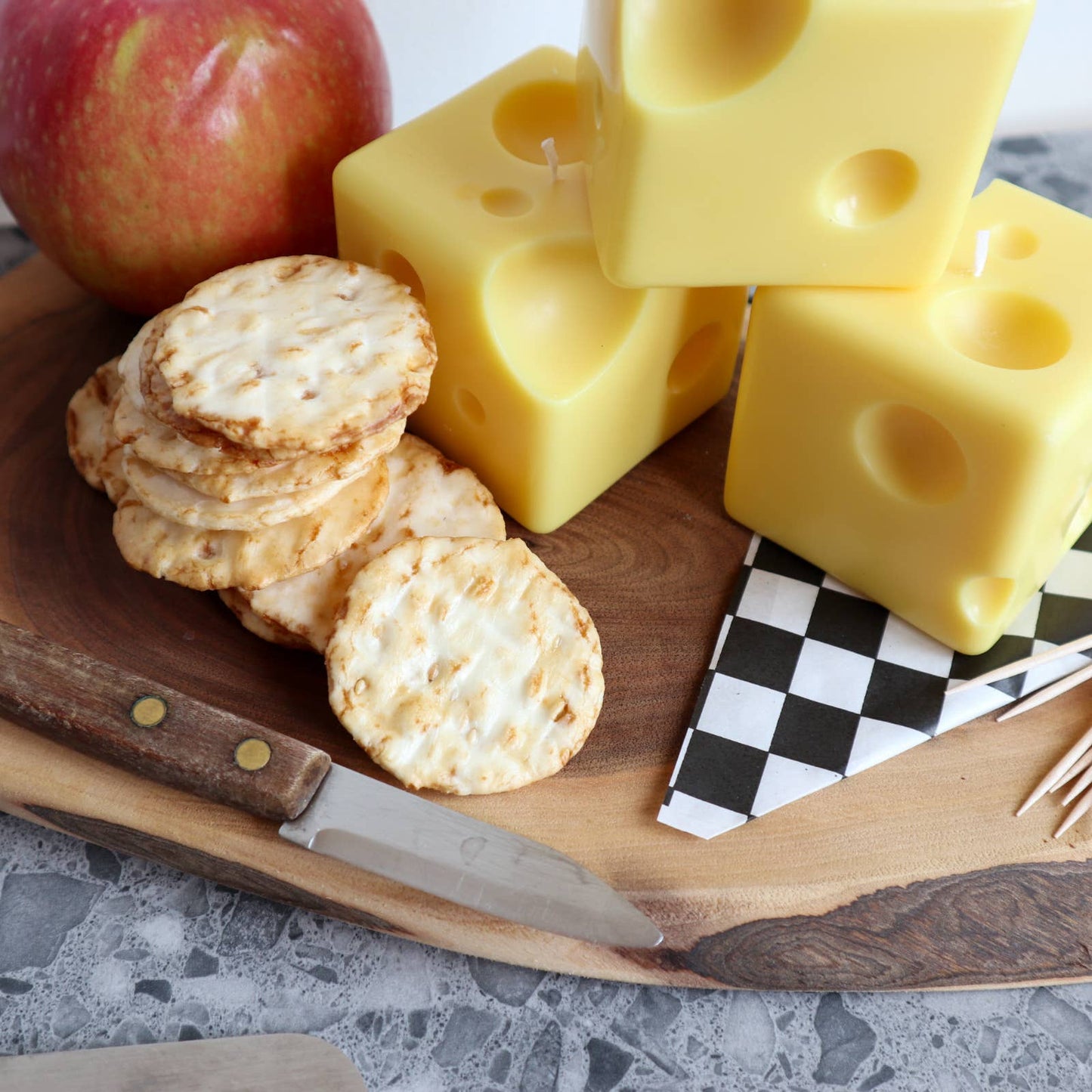 Block of Swiss Cheese Shaped Square Candle