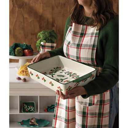Noel Plaid Classic Christmas Apron