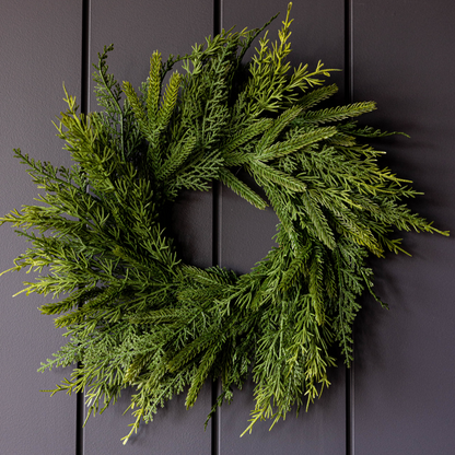 Norfolk & Cypress Real Touch Mix Wreath Mini—12 inch
