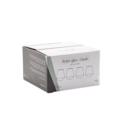 Grey Water Glass—Set of 4.