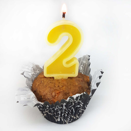 #2 Beeswax Birthday Candle
