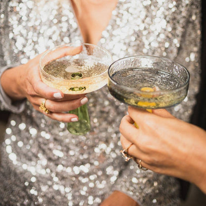 Green Claude Coupe—Set of 2