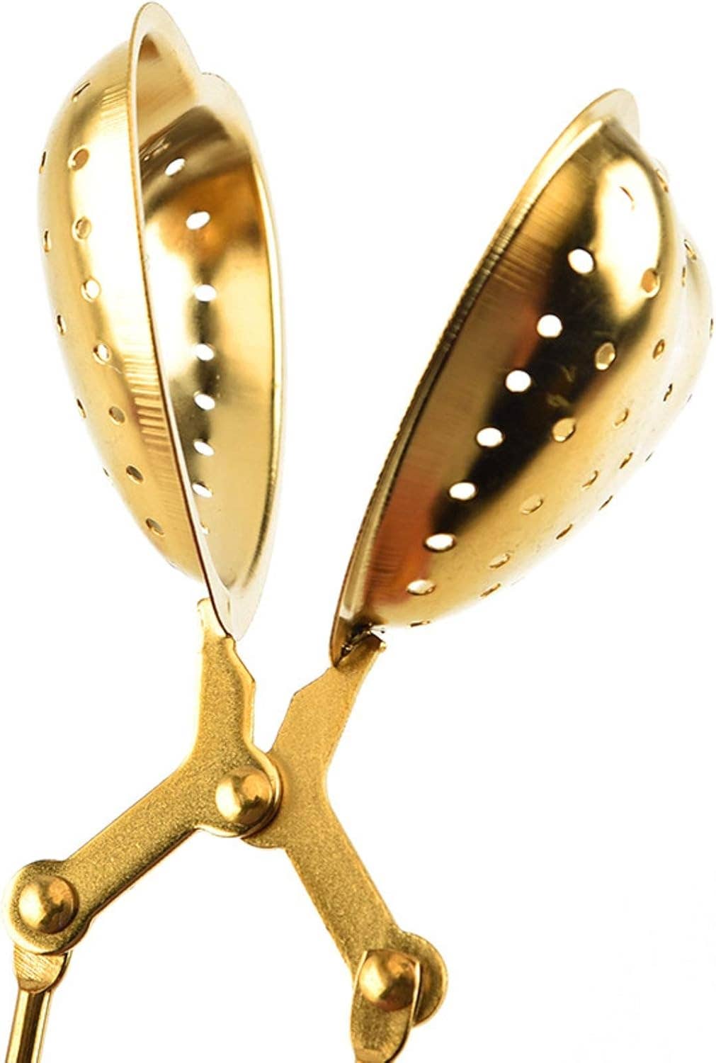 Gold Heart-Shaped Loose Leaf Tea Snap Infuser